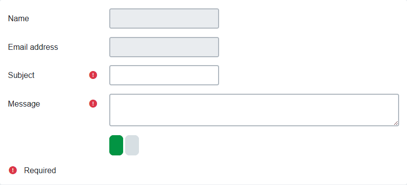 Observed NOUN eLearn support form with safe blank fields