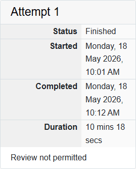 Observed post-submission attempt summary on a NOUN TMA page